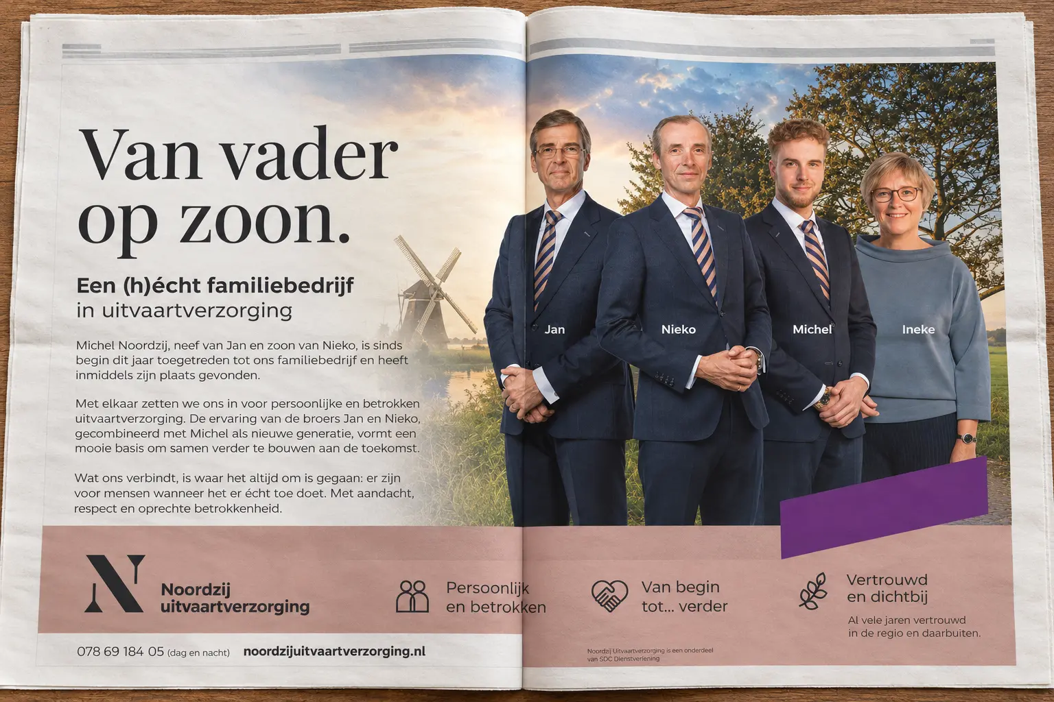 Advertentie Noordzij Uitvaartverzorging